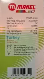 لامپ LED 5W- 6500K - Image 3
