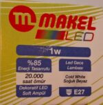 لامپ LED اتاق خواب 1W ماکل - Image 2