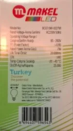 لامپ LED 7W- 6500K - Image 3