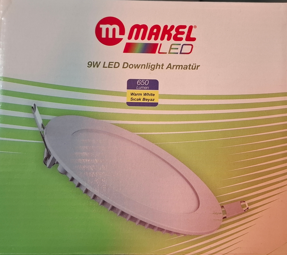 پنل 9 وات3 پنلLED توکار 9Wماکل-6500K - Image 1